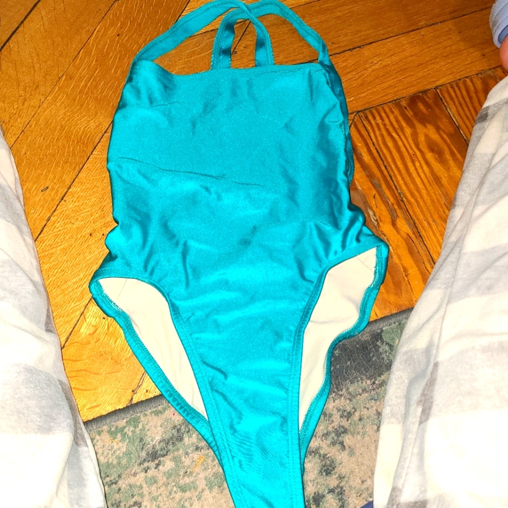 American Apparel Turquoise Bodysuit/Swimsuit